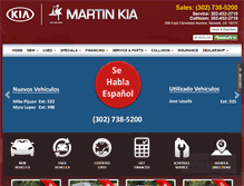 Tablet Screenshot of martin-kia.com